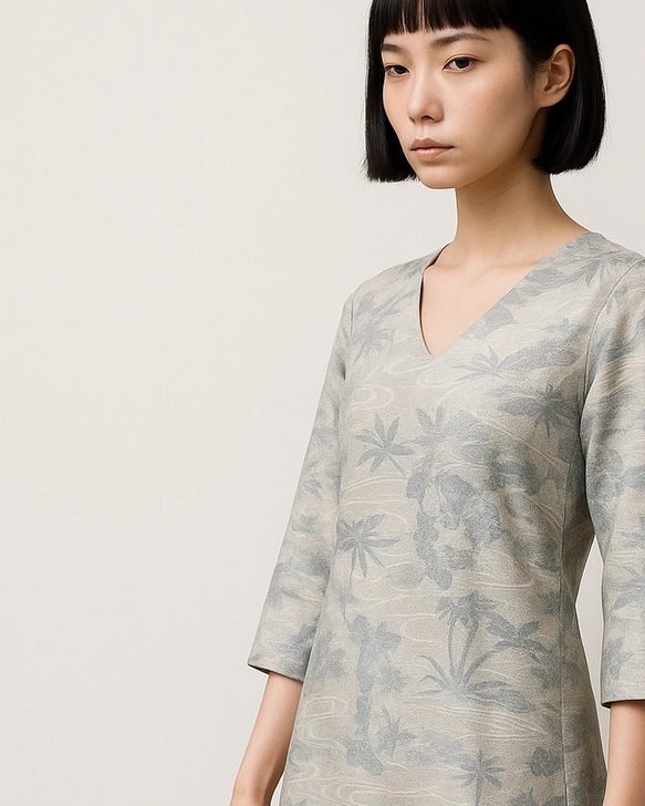 Oshima Tsumugi maxi dress